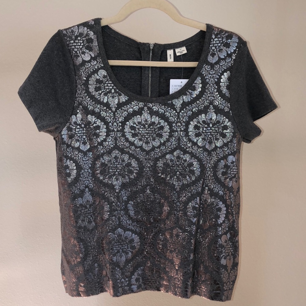 Anthropologie short sleeve sweater
